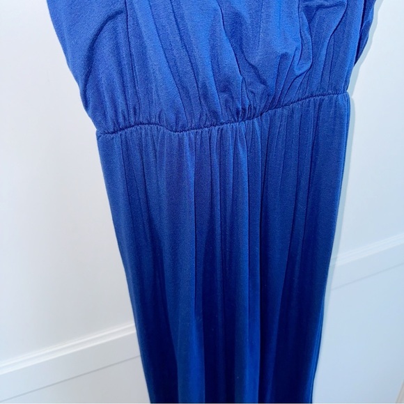 Lush Knit Maxi Dress Royal Blue Sz Small Beachy Vacation 90’s - Picture 8 of 12
